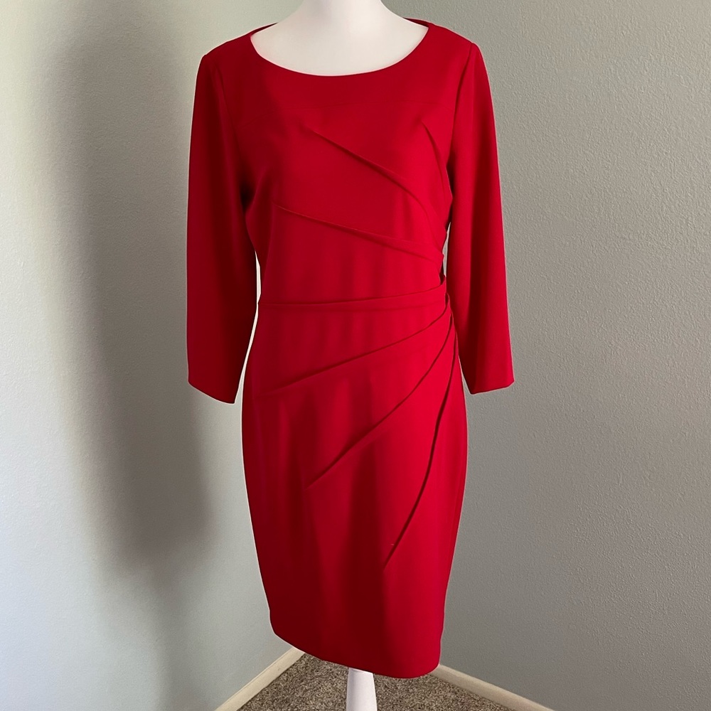 Calvin Klein red work dress size 12